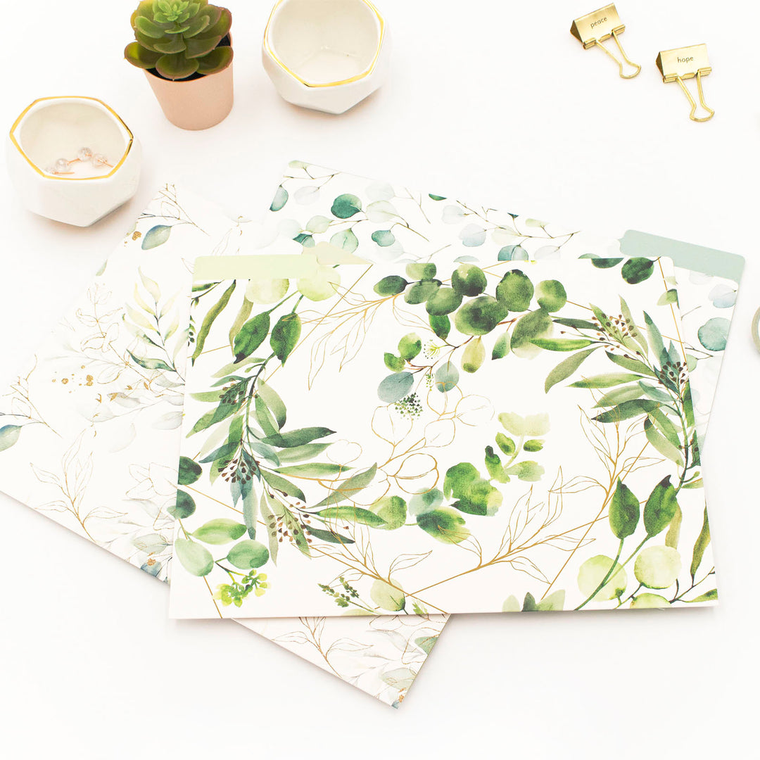 File Folder Set, 6 Pack, Eucalyptus