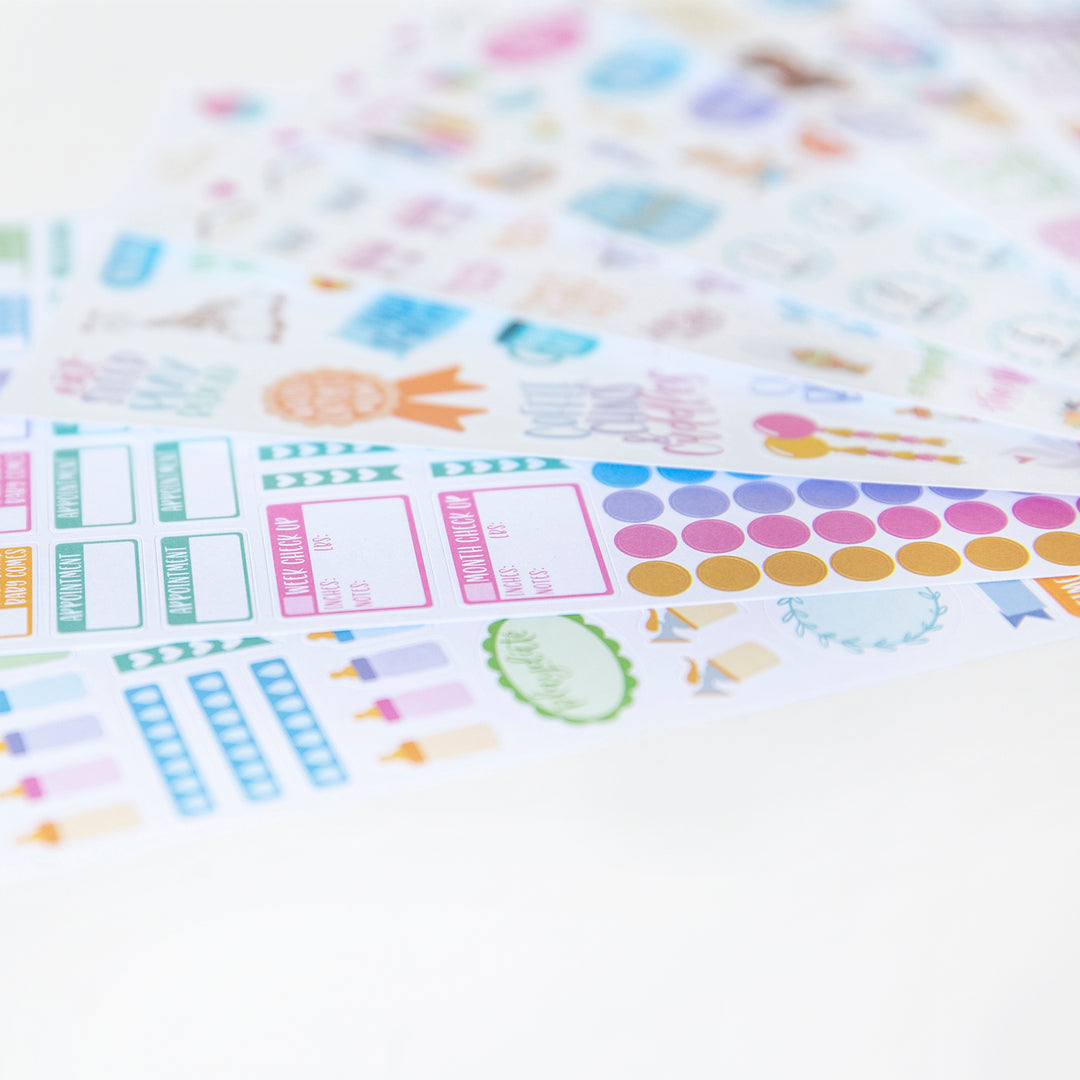 Planner Sticker Pack, Pregnancy & Baby's First Year