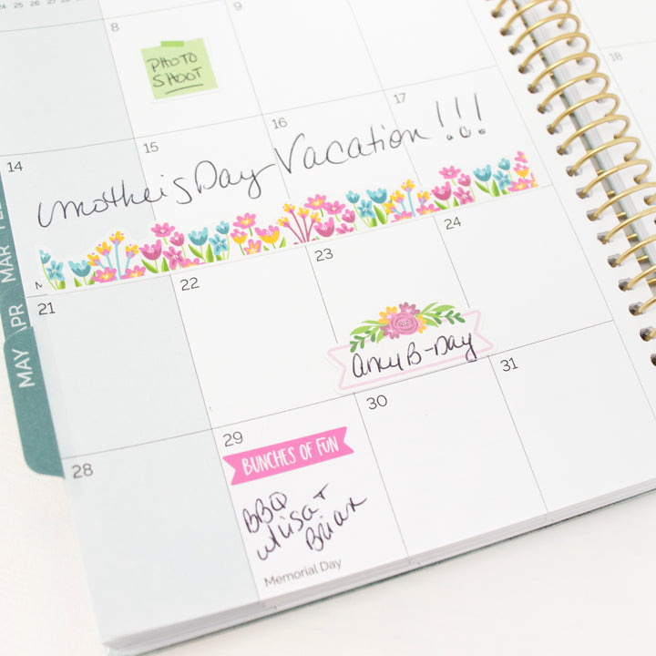 Planner Stickers, Decorative Floral Pack