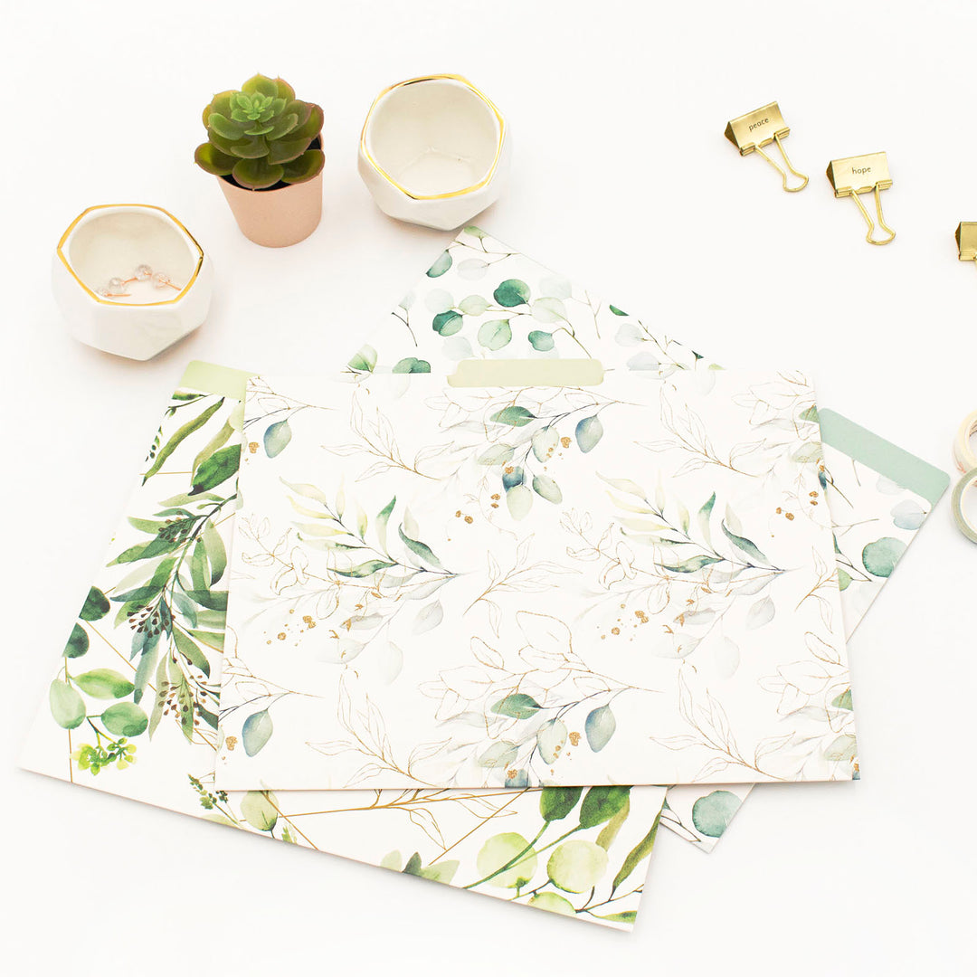 File Folder Set, 6 Pack, Eucalyptus