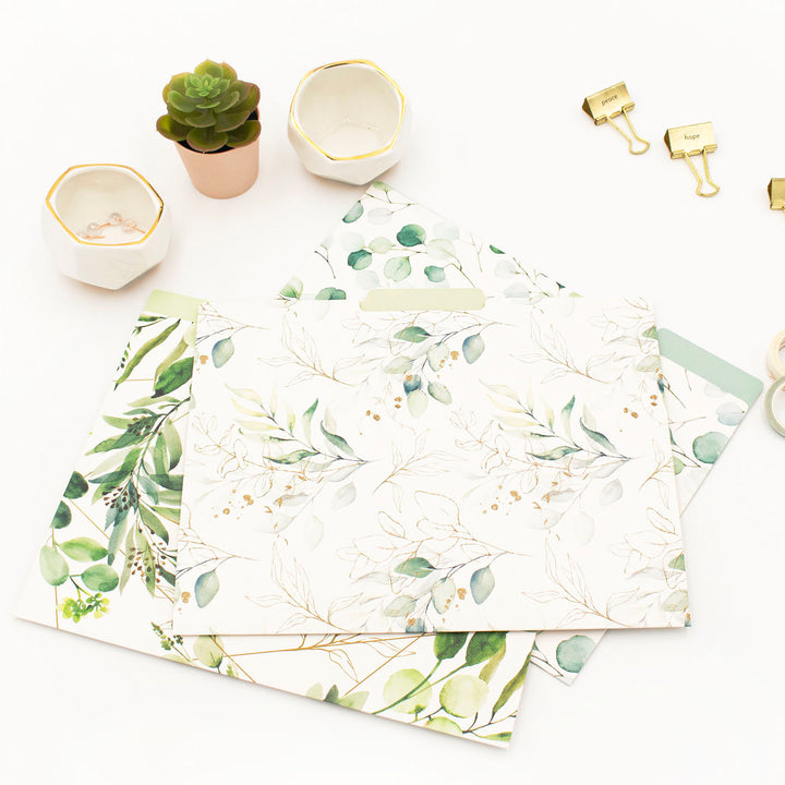 File Folder Set, 6 Pack, Eucalyptus