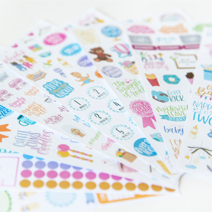 Planner Sticker Pack, Pregnancy & Baby's First Year