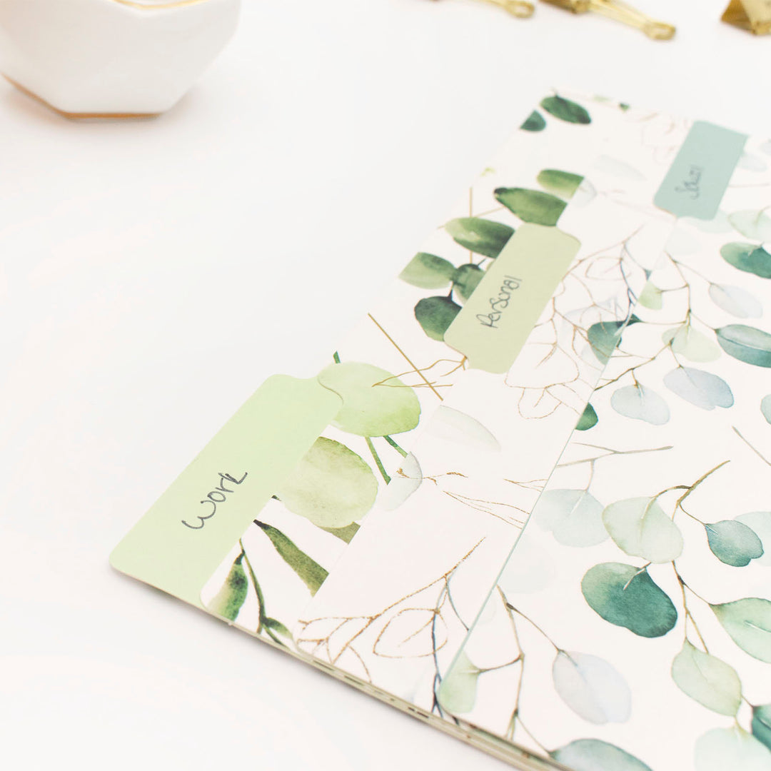 File Folder Set, 6 Pack, Eucalyptus