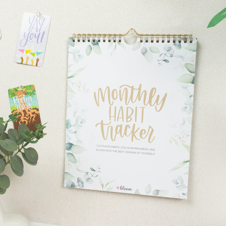 Habit Tracking Calendar, 8” x 10”, Greenery