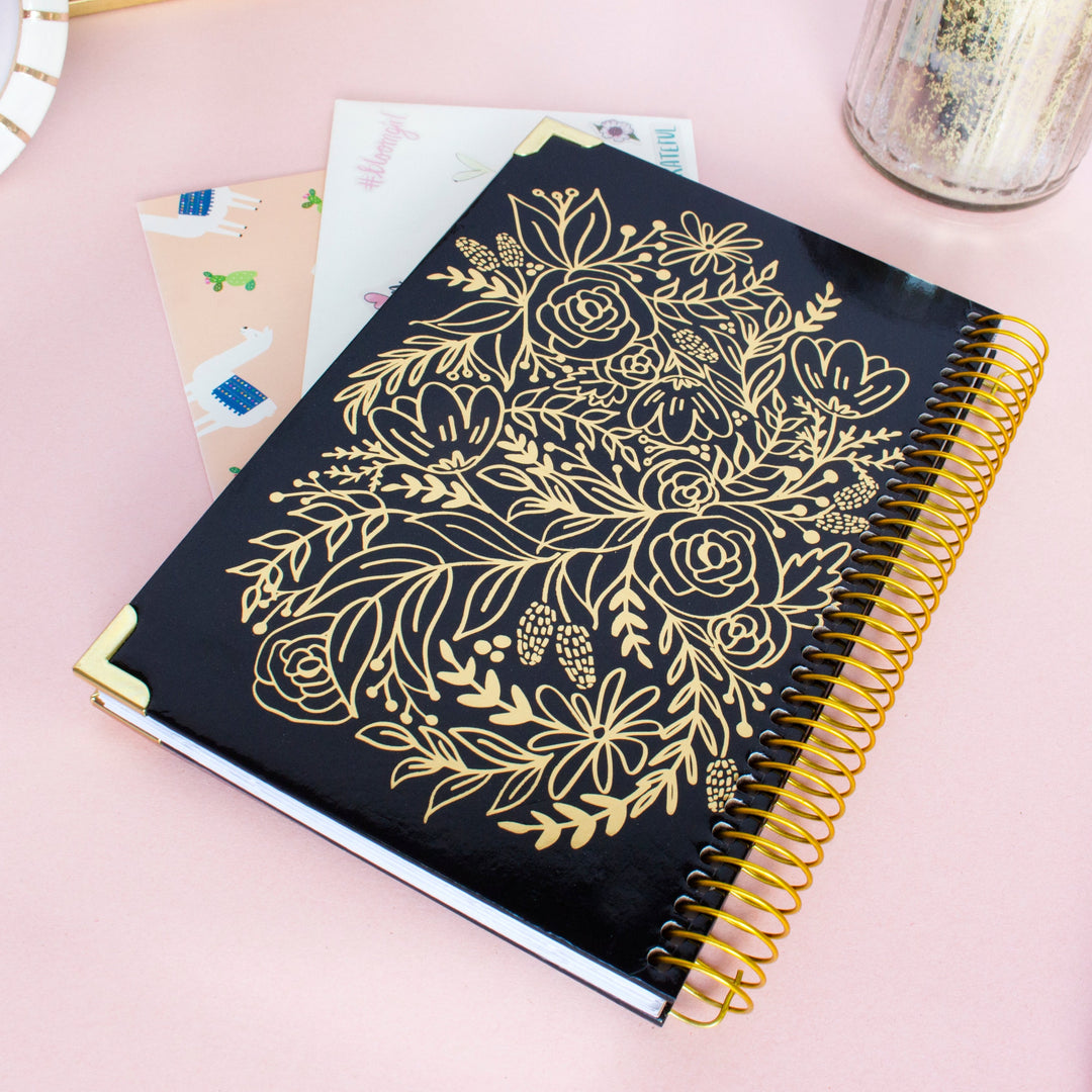 Contact Book, Gold Embroidery