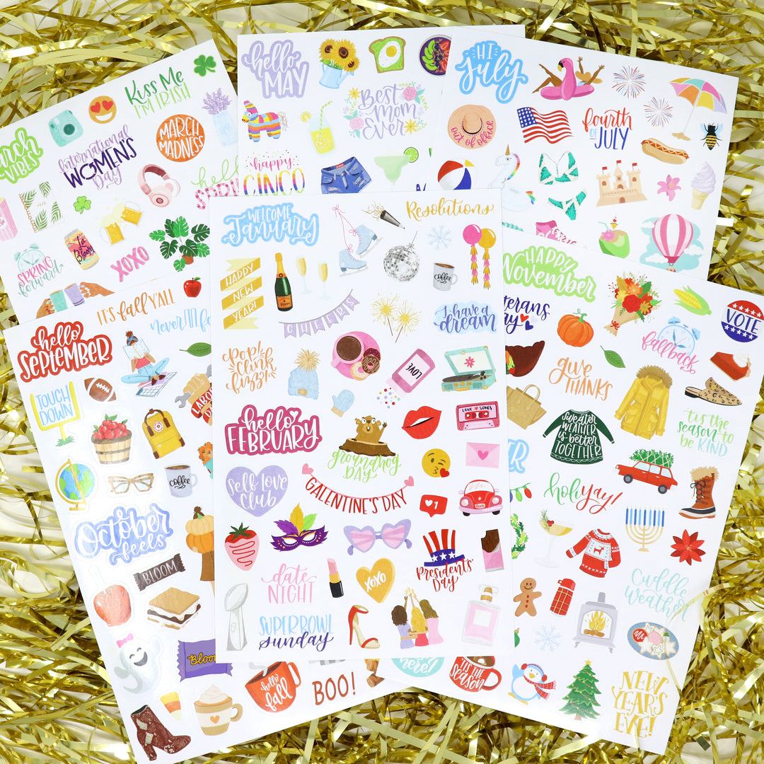 Planner Stickers, Holiday Pack