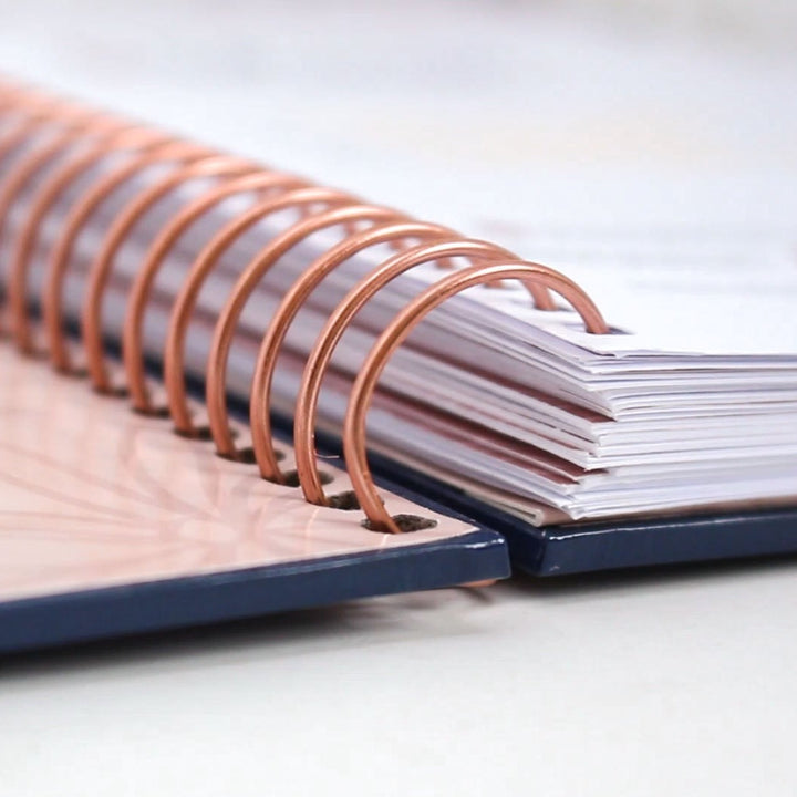 Contact Book, Navy Embroidery