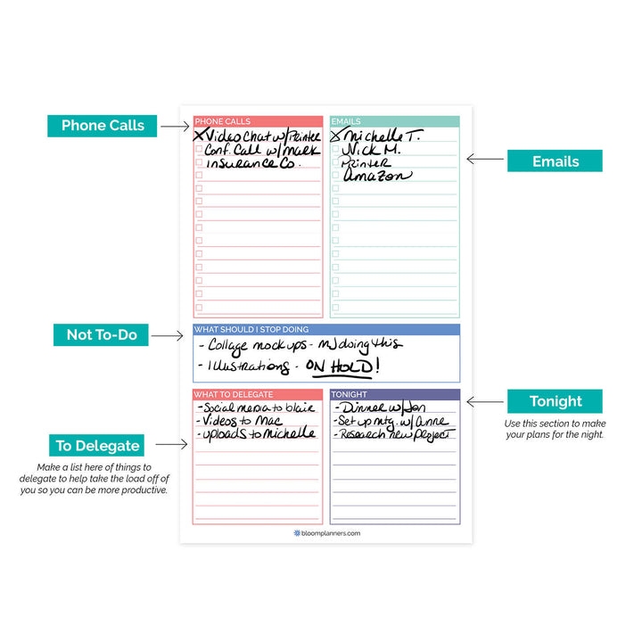 Planning Pad, 6" x 9", Double Sided Planning Pad, Teal