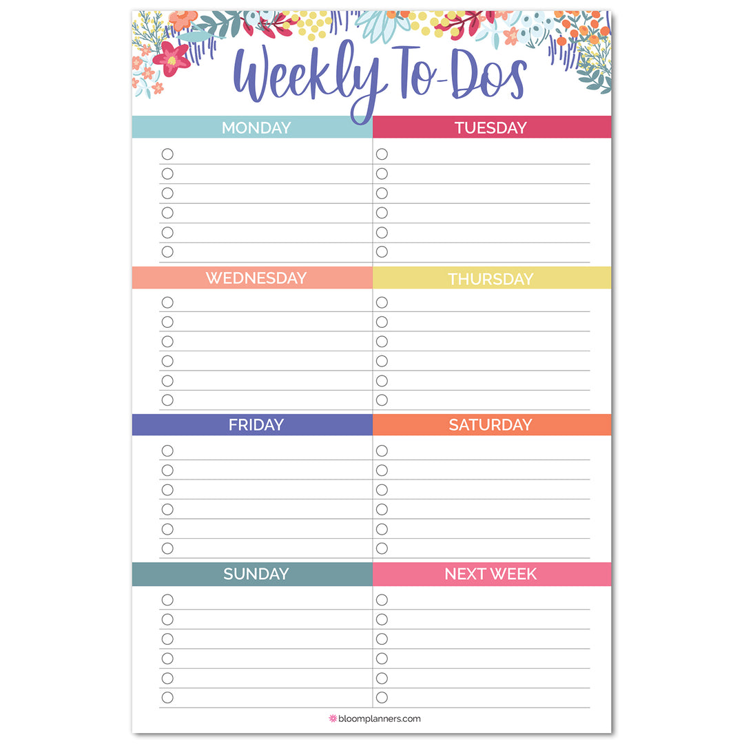Planning Pad, 6" x 9", Weekly To-Dos with Magnets