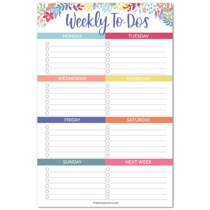 Planning Pad, 6" x 9", Weekly To-Dos with Magnets