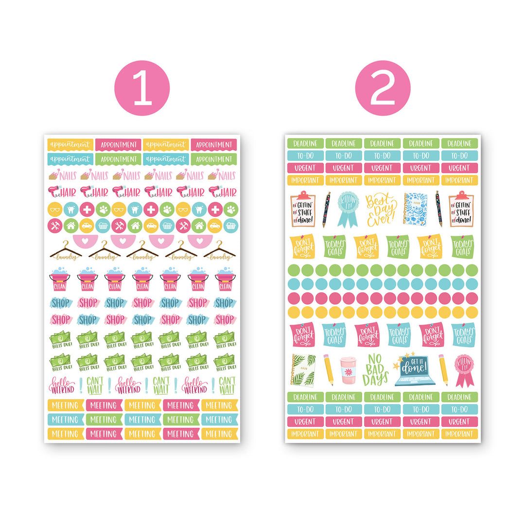Planner Stickers, Productivity Pack