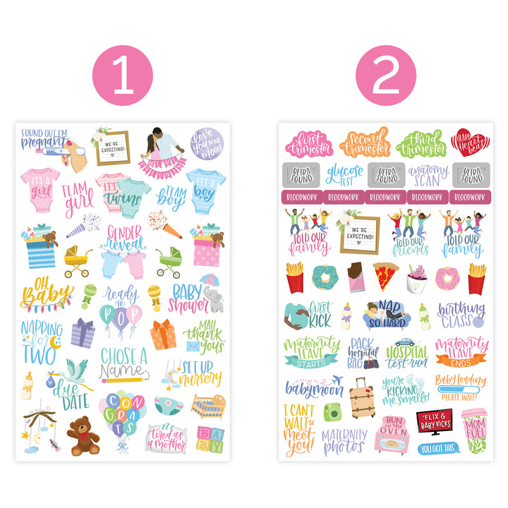 Planner Sticker Pack, Pregnancy & Baby's First Year