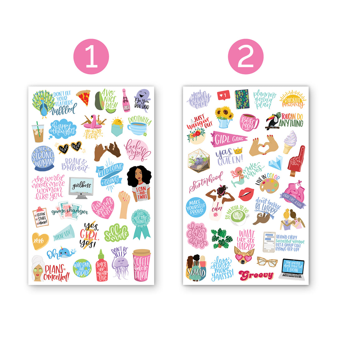Planner Stickers, Female Empowerment Pack