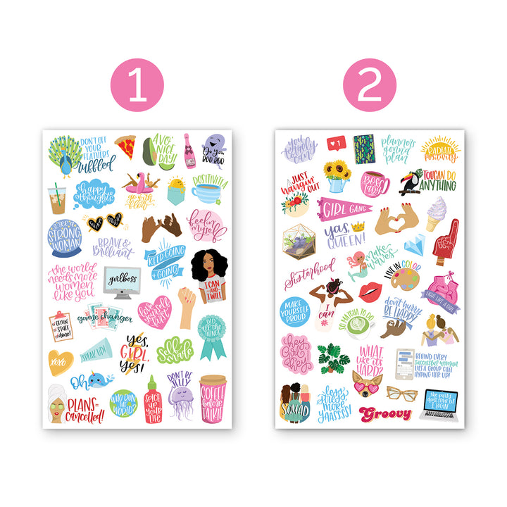 Planner Stickers, Female Empowerment Pack