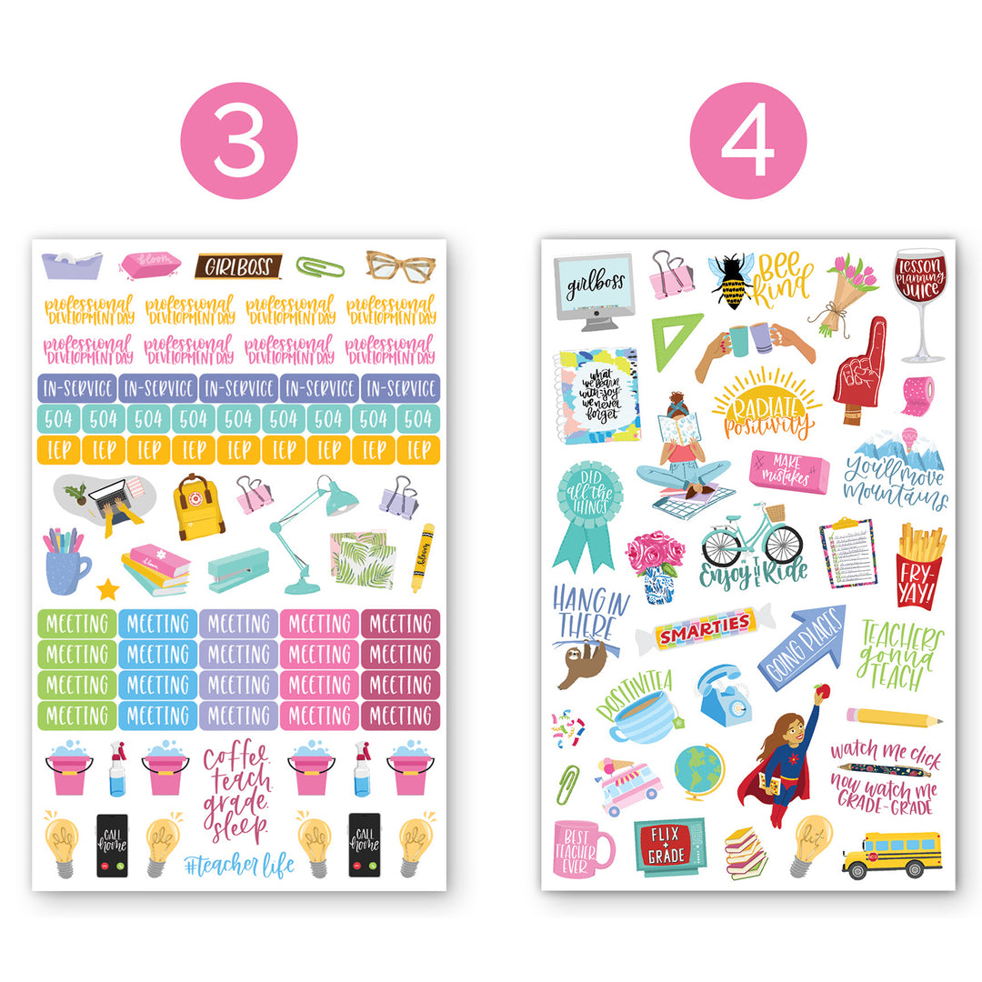 Planner Sticker Pack, Teacher