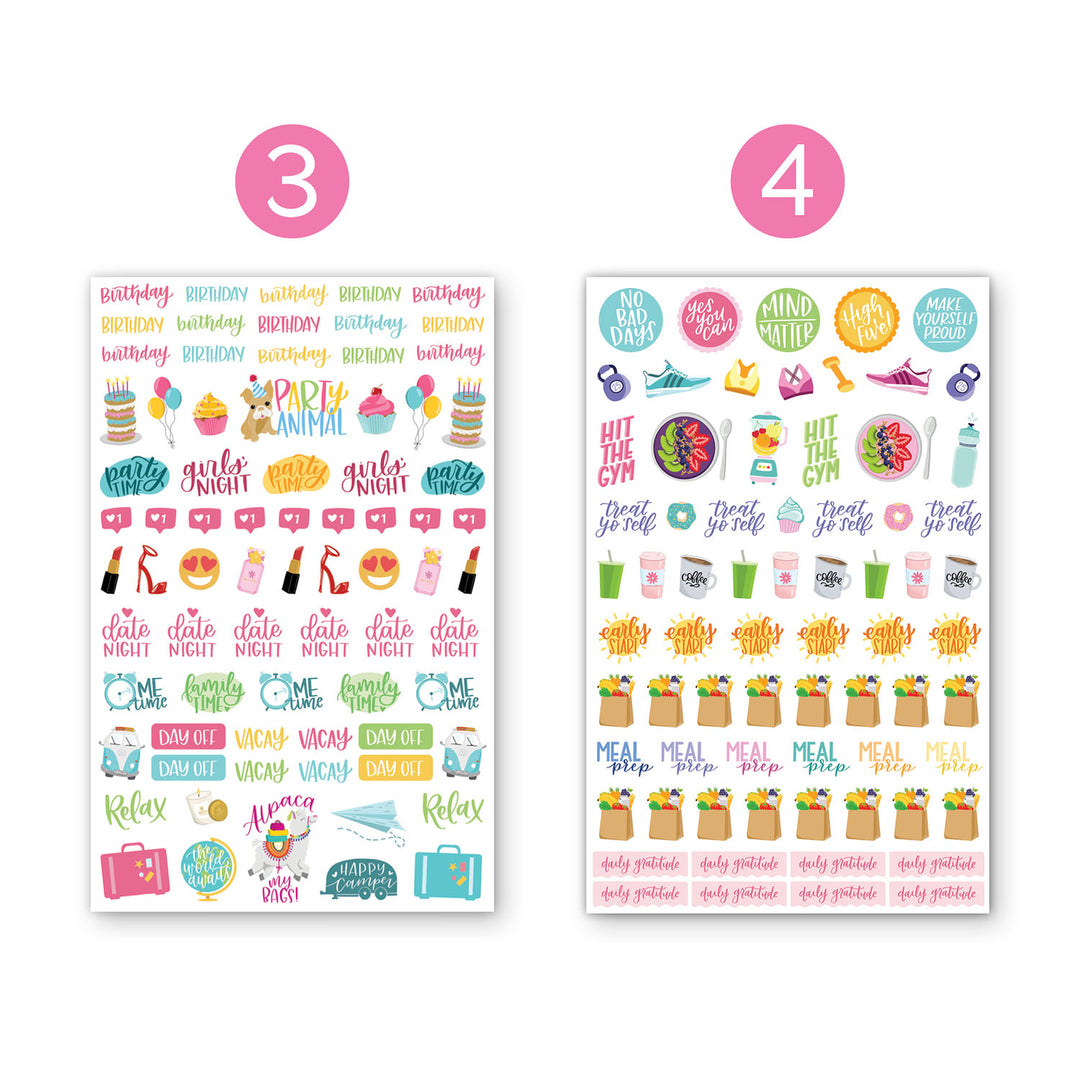 Planner Stickers, Productivity Pack