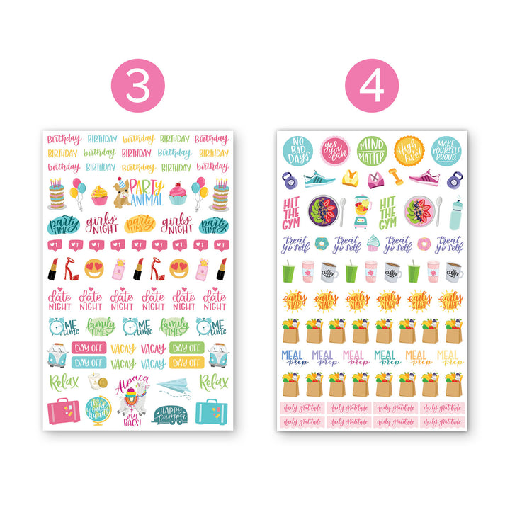 Planner Stickers, Productivity Pack