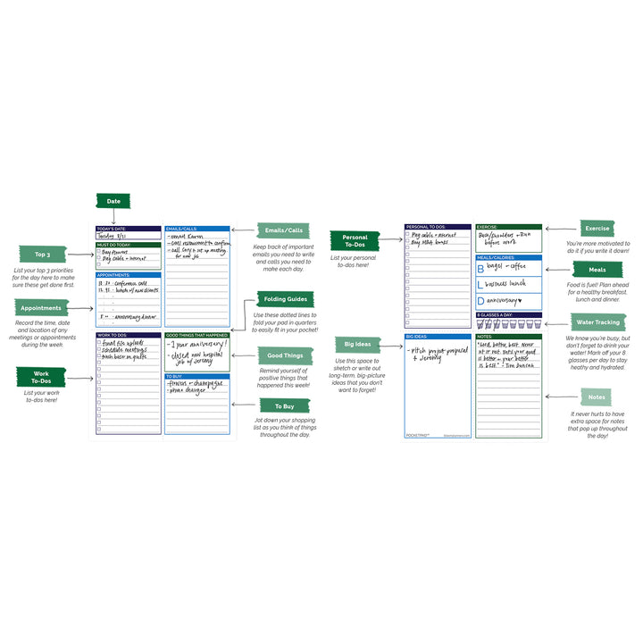 Planning Pad, 6" x 9", Double Sided Pocket Pad