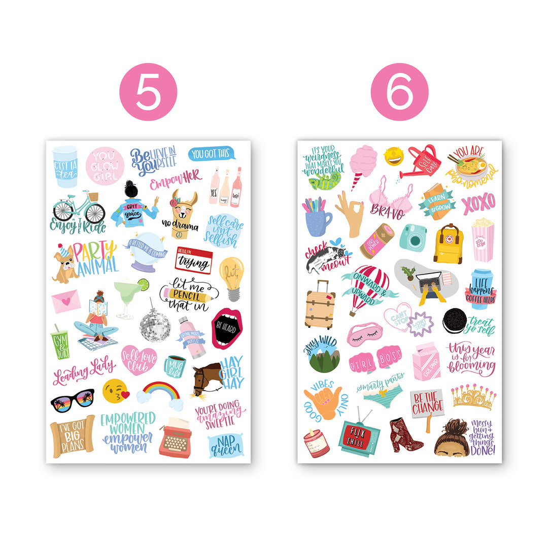 Planner Stickers, Female Empowerment Pack