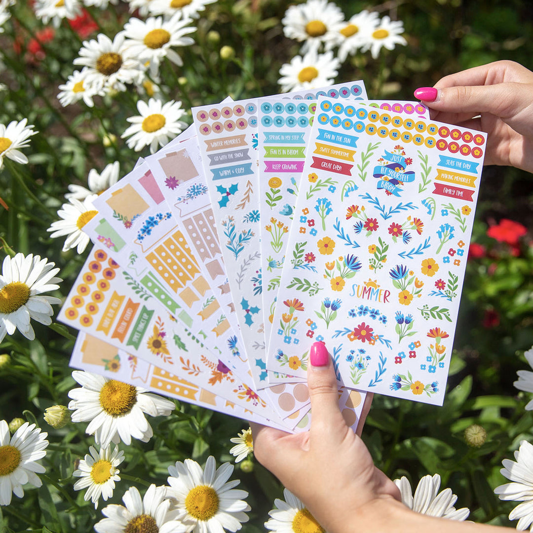 Planner Stickers, Decorative Floral Pack