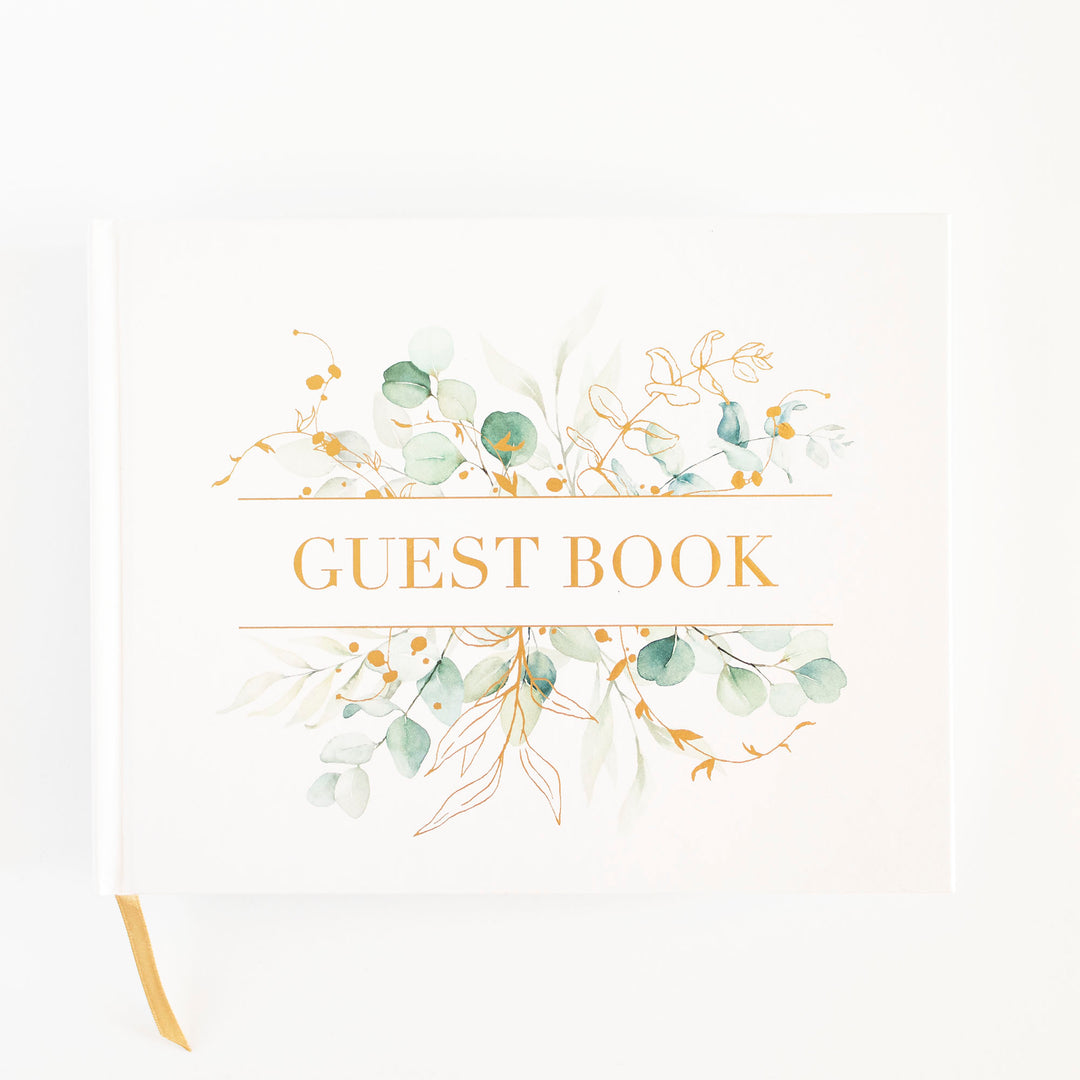 Guest Book, Boho Greenery
