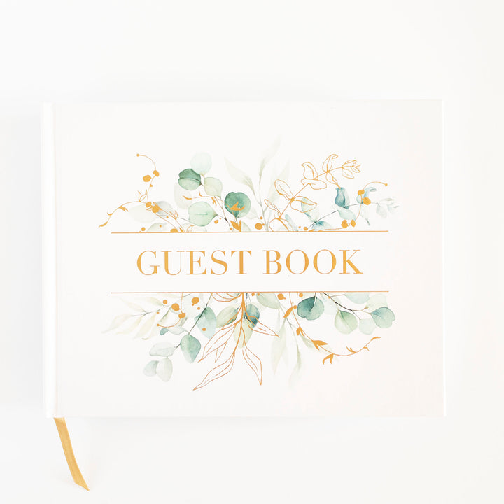 Guest Book, Boho Greenery