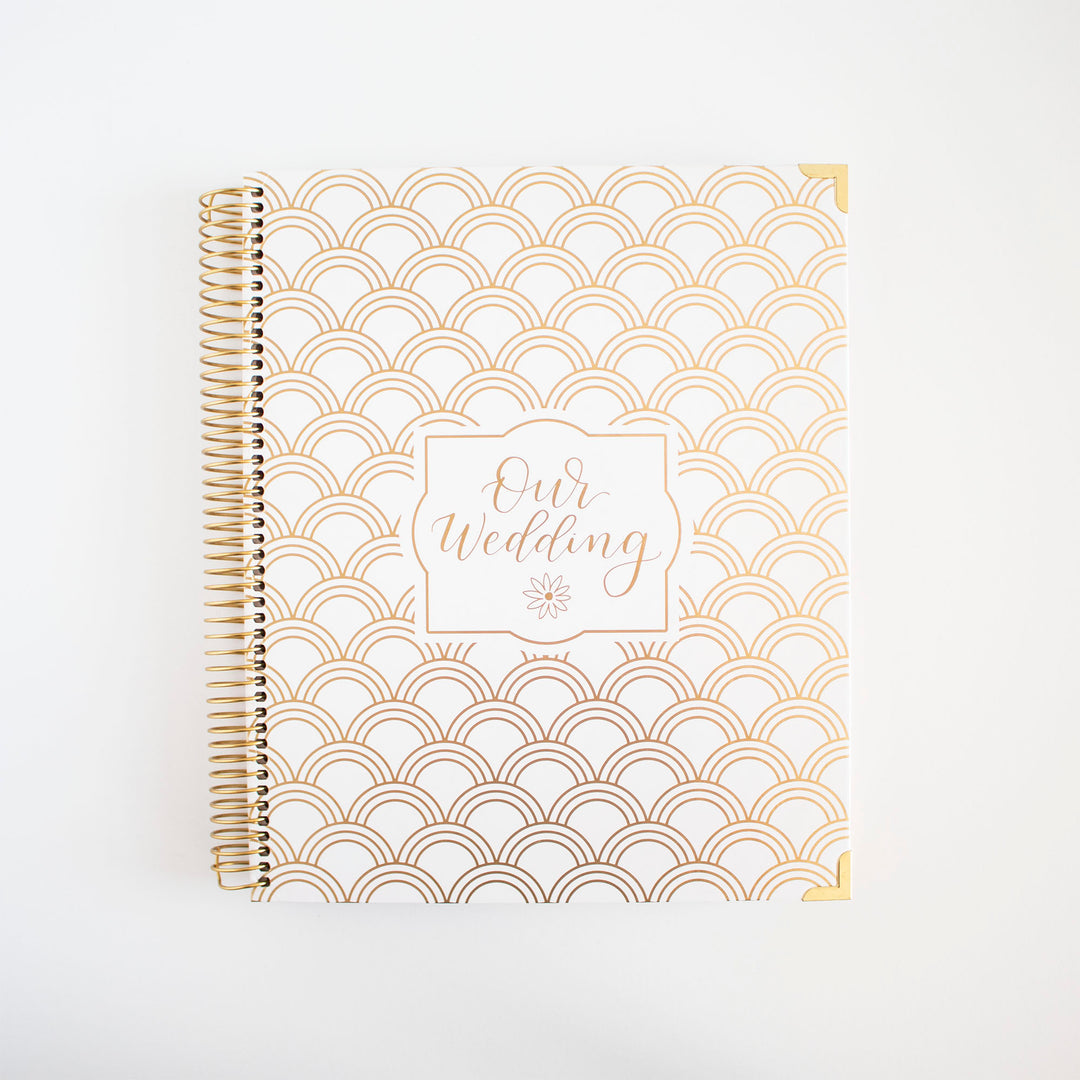 Wedding Planner & Calendar, Gold Scallops