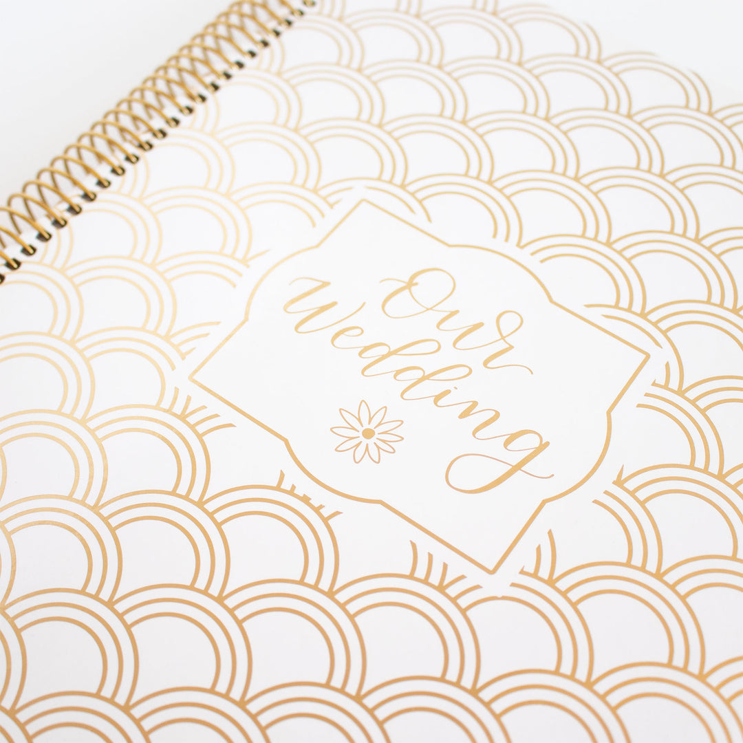 Wedding Planner & Calendar, Gold Scallops