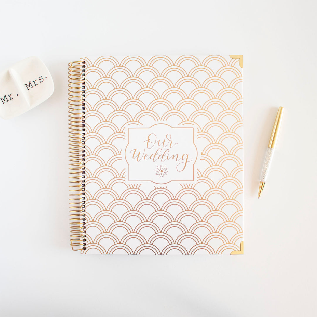 Wedding Planner & Calendar, Gold Scallops