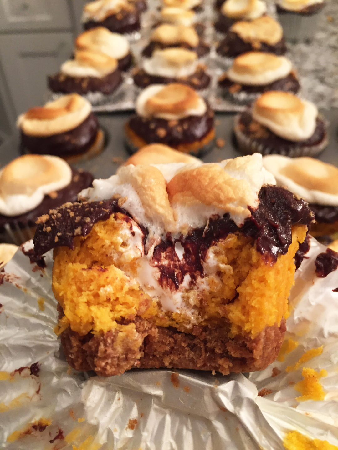 Fall Favorite Recipe: Chocolate Pumpkin S'more Cupcakes