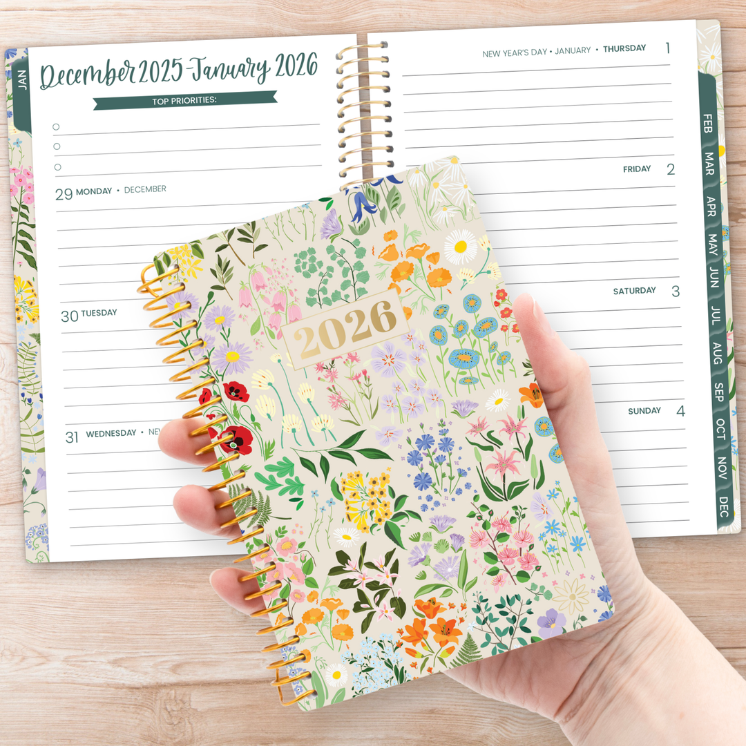 bloom daily planner best small planner 2026 pocket planner for easy transport beautiful floral planner
