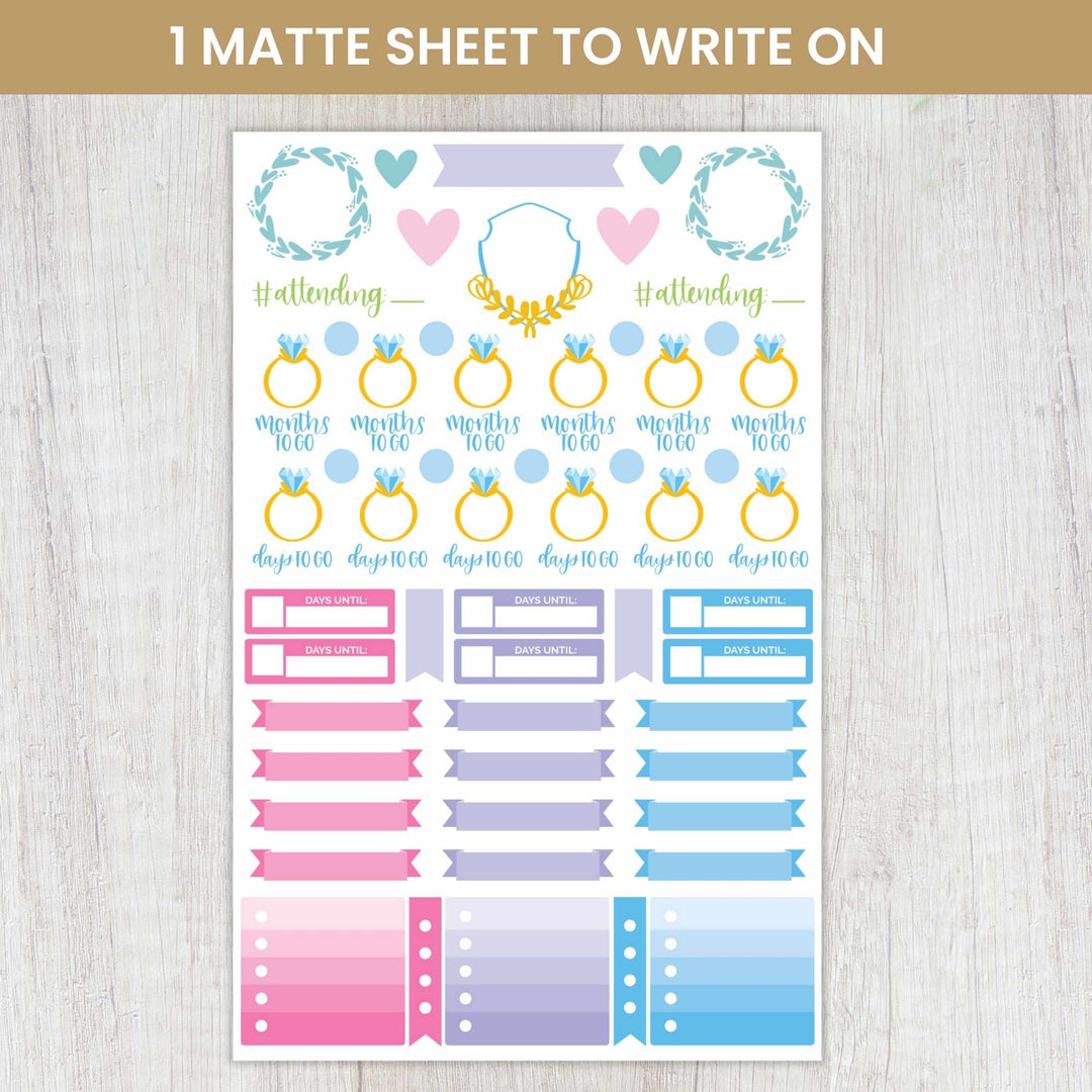 Planner Stickers, Wedding Planning Pack