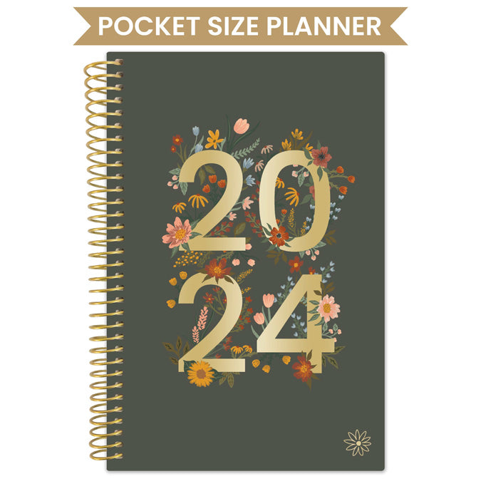 2024 Soft Cover Planner, 4" x 6", Dreams in Bloom