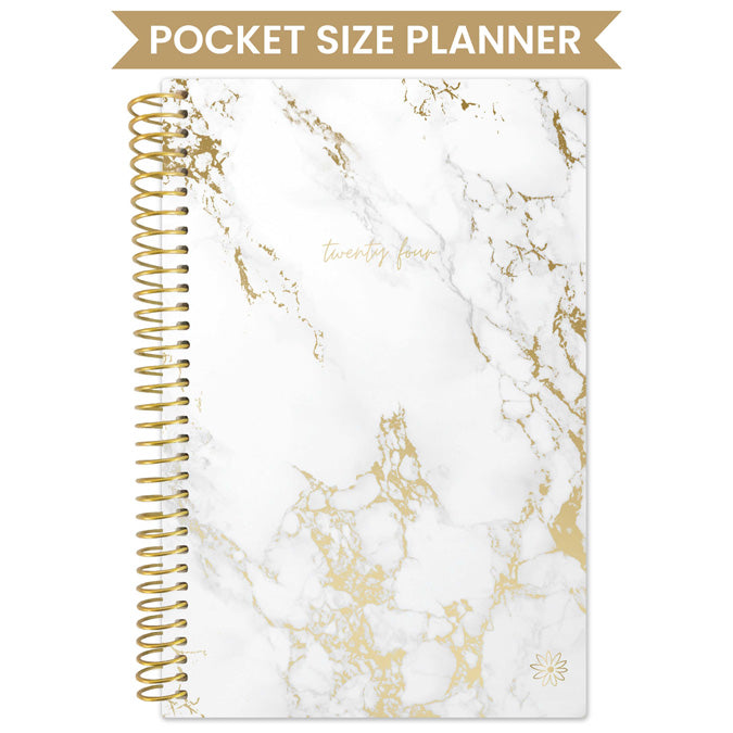 2024 Soft Cover Planner, 4" x 6", Marble