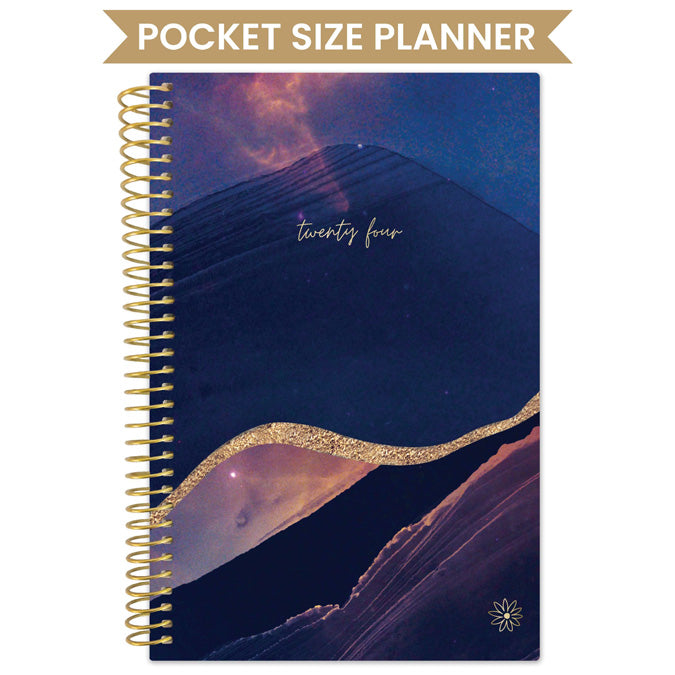 2024 Soft Cover Planner, 4" x 6", Midnight Mountains