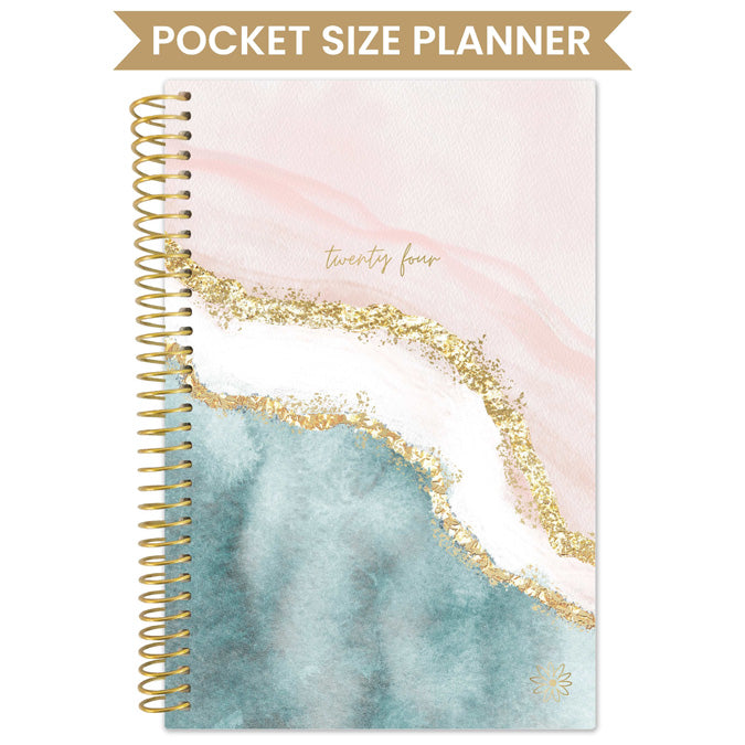 2024 Soft Cover Planner, 4" x 6", Daydream Believer, Pink & Blue