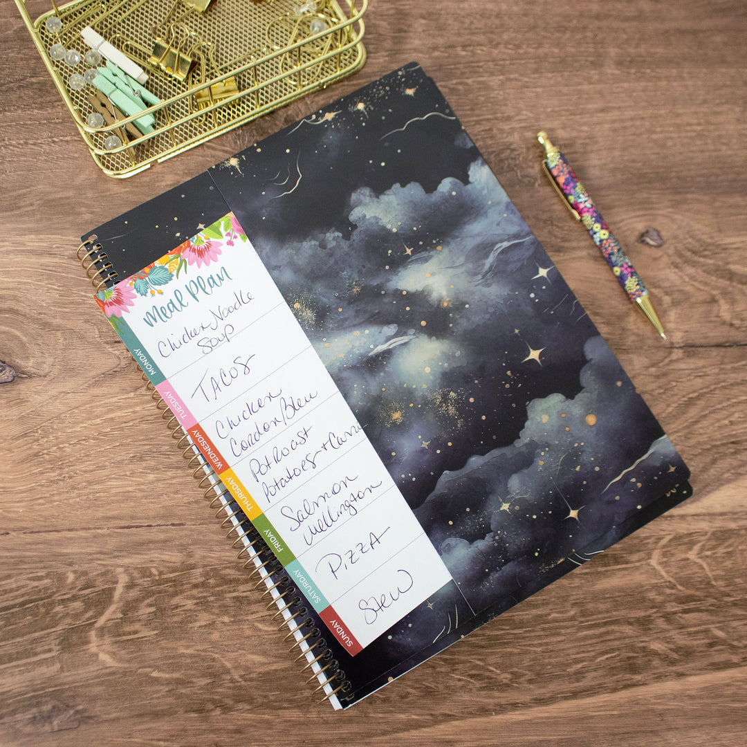 2025 Soft Cover Planner, 8.5" x 11", Midnight Sky