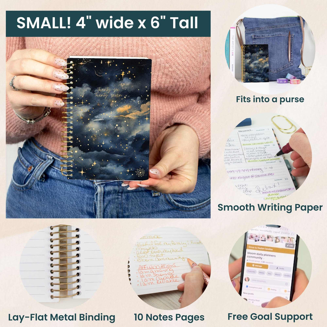 2026–27 Soft Cover Planner, 4" x 6" | Midnight Sky - bloom daily planners