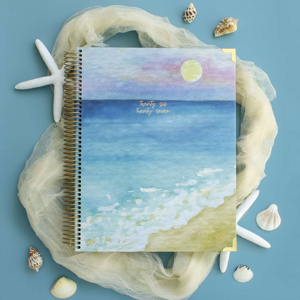 2026–27 Hard Cover Planner, 8.5" x 11" | Coastal Calm - bloom daily planners