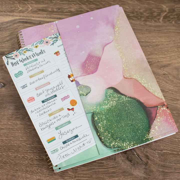 2025 Soft Cover Planner, 8.5" x 11", Alcohol Ink