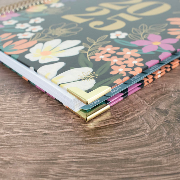 2025 Hard Cover Planner, 8.5" x 11", Blooming Wildly