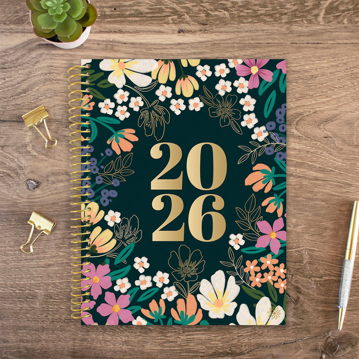 2026 Soft Cover Planner, 8.5" x 11", Blooming Wildly