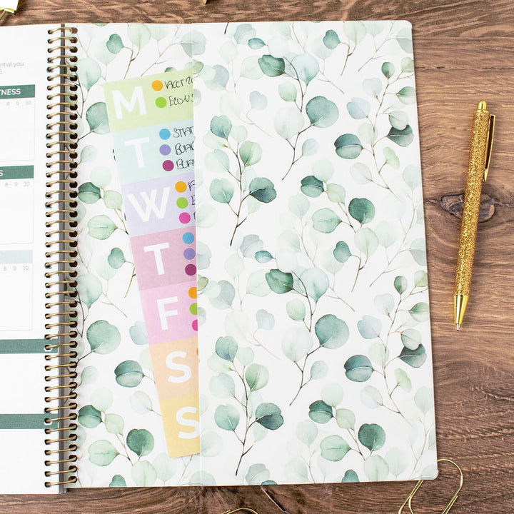 2025 Soft Cover Planner, 8.5" x 11", Boho Greenery