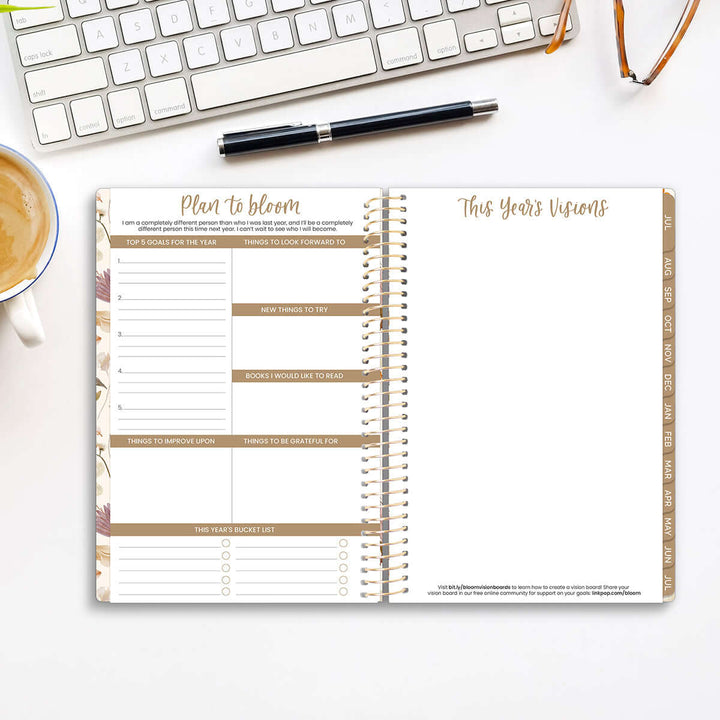2025-26 Soft Cover Planner, 5.5" x 8.25", Butterfly Garden