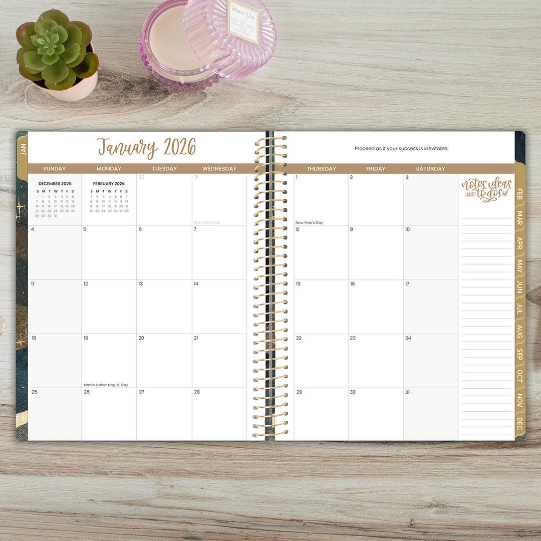 2026 Soft Cover Planner, 8.5" x 11", Celestial Skies
