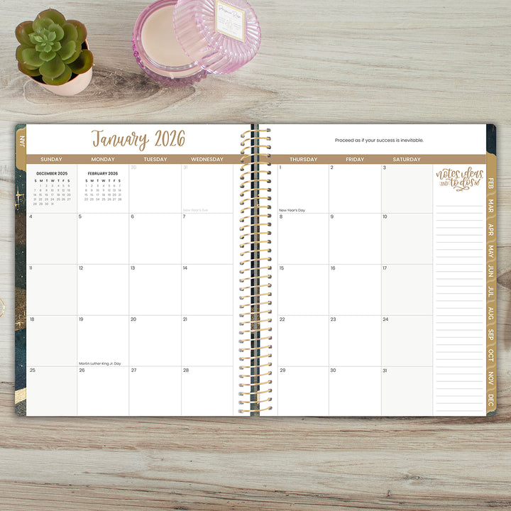 2026 Soft Cover Planner, 8.5" x 11", Celestial Skies