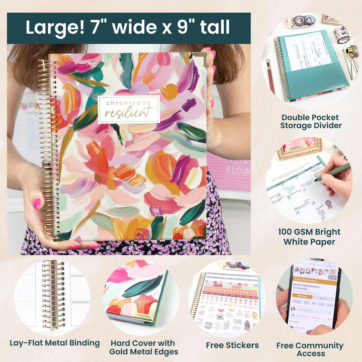 Chronic Illness Planner | Brushstroke Blooms - bloom daily planners