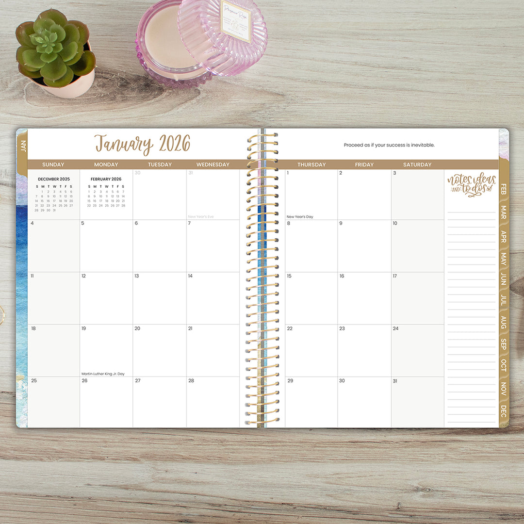 2026 Soft Cover Planner, 8.5" x 11", Coastal Calm