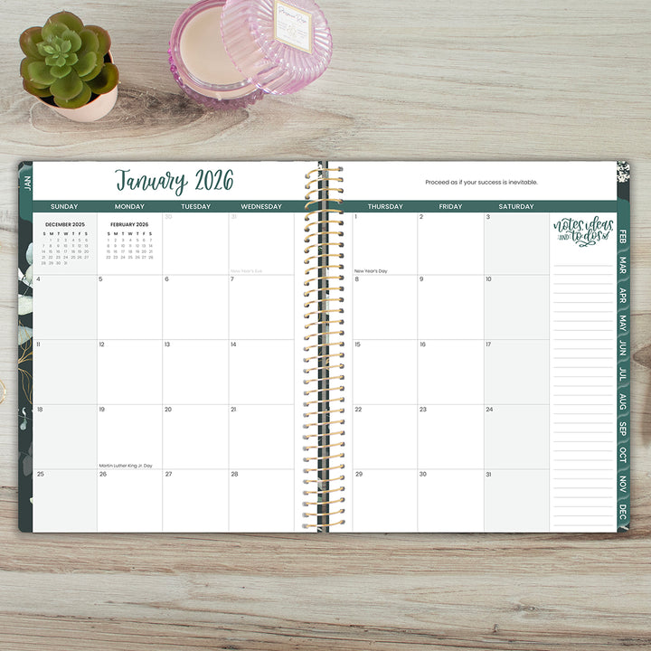 2026 Soft Cover Planner, 8.5" x 11", Eucalyptus, Green
