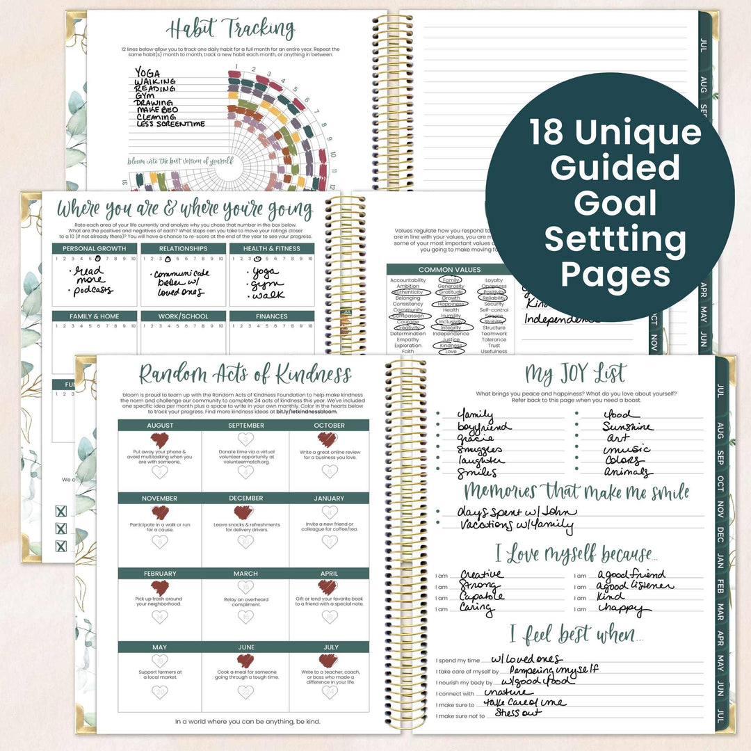 2026–27 Vision Goal Planner, 7.5" x 9" | Eucalyptus - bloom daily planners
